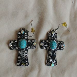 Cross earring